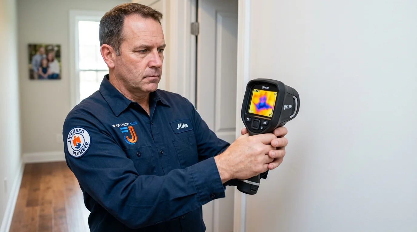 Thermal imaging leak detection by Johns Plumbing LLC in Newton Falls